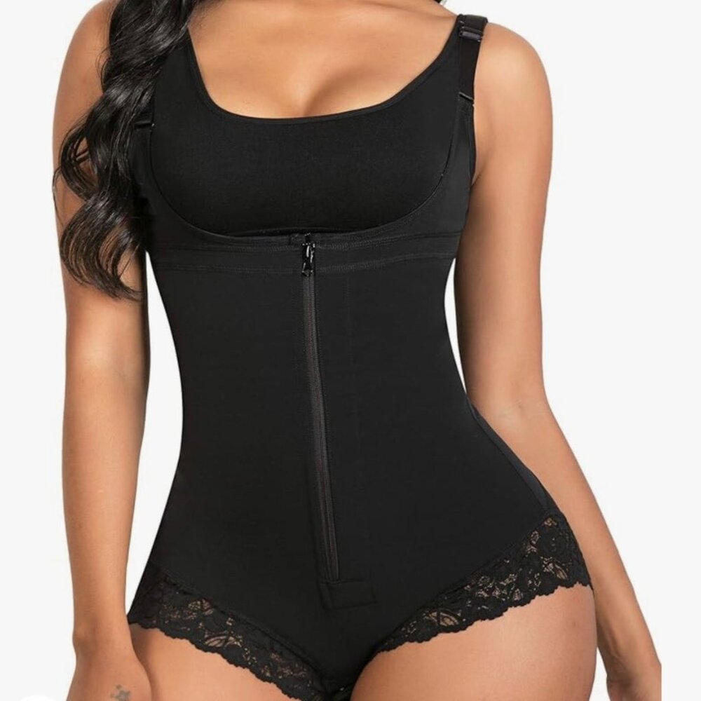 SHAPERX Shapewear Bodysuit Black Bodysuit Size 3XL